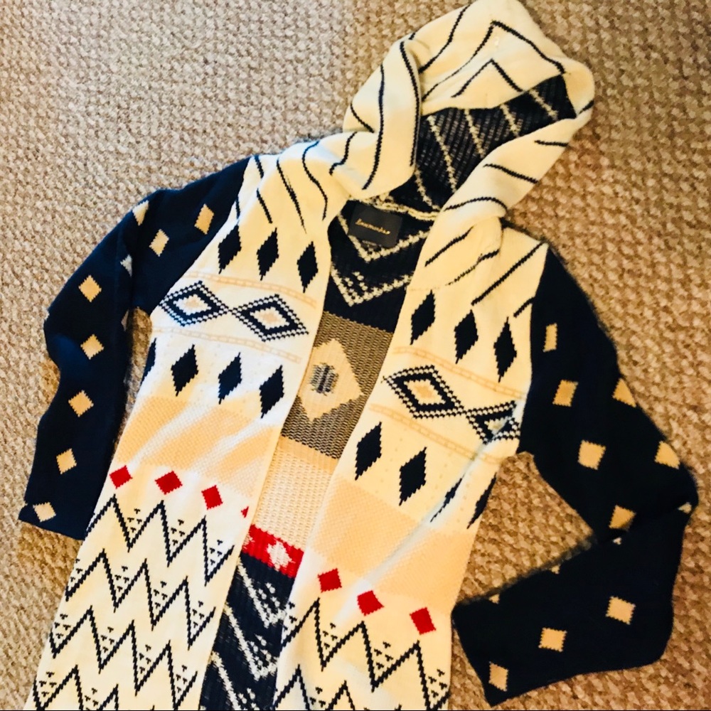 Hooded Sweater cardigan Aztec 💟